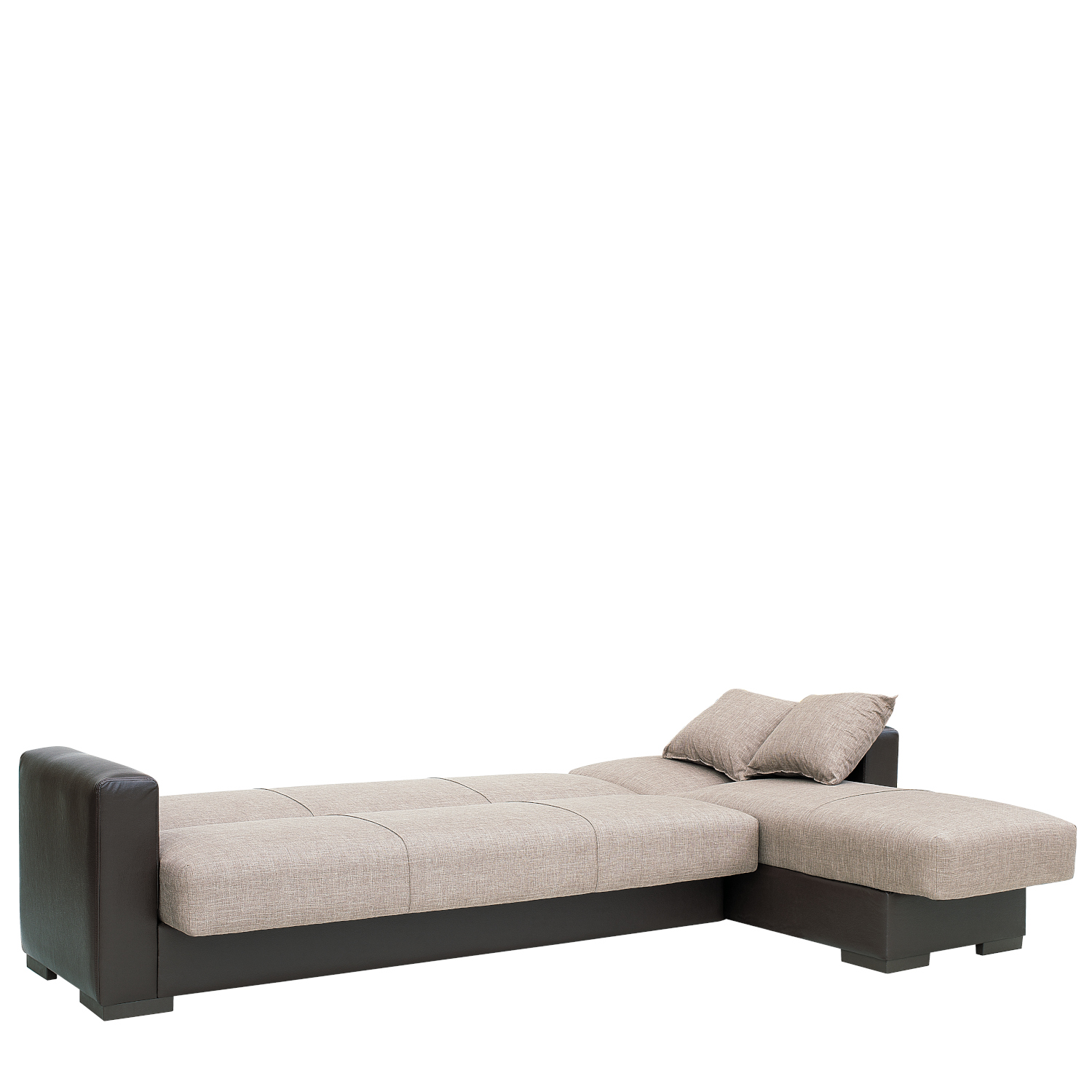 Καναπές Κρεβάτι Γωνιακός ArteLibre JOSE Μπεζ/Καφέ PU 270x150x86cm - Image 4